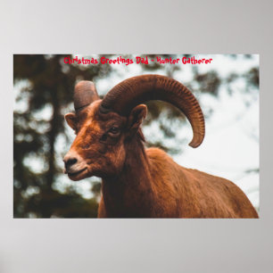 Weihnachtsgrüße Vater Hunter Gatherer Poster