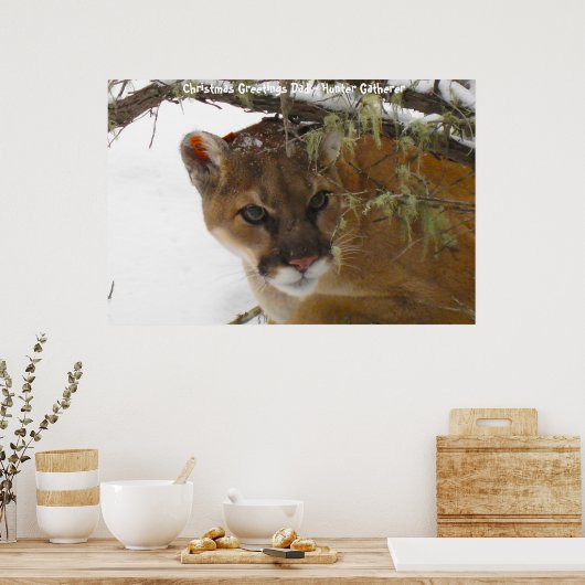 Weihnachtsgrüße Vater Hunter Gatherer Poster (Küche)