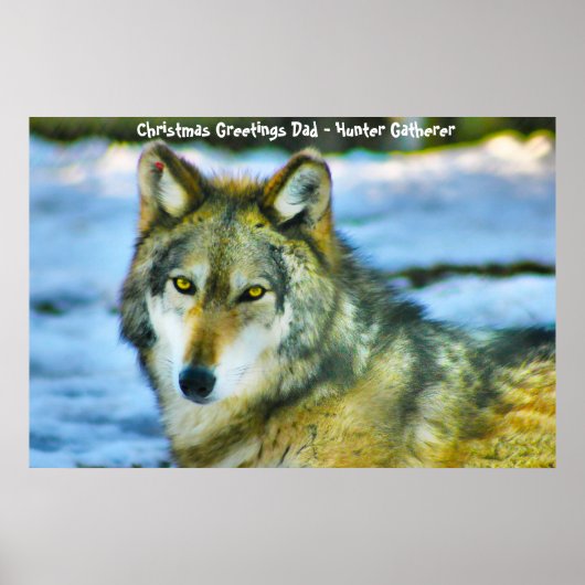Weihnachtsgrüße Vater Hunter Gatherer Poster (Vorne)