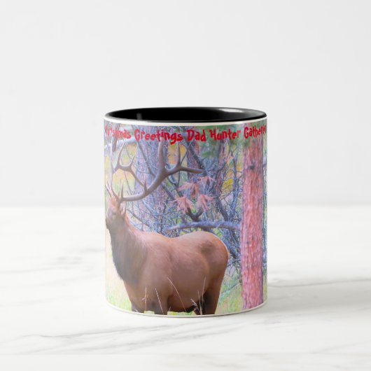 Weihnachtsgrüße Vater Hunter Gatherer Zweifarbige Tasse (Mittel)