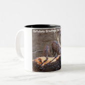 Weihnachtsgrüße Vater Hunter Gatherer Zweifarbige Tasse (Vorderseite Links)