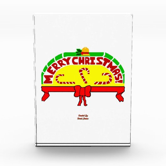 Weihnachtsgrüße Vertikales Foto Block (Vorderseite)