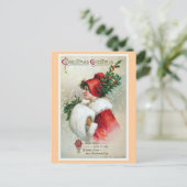 "Weihnachtsgrüße" Vintag Feiertagspostkarte (Stehend Vorderseite)