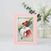 "Weihnachtsgrüße" Vintag Feiertagspostkarte (Stehend Vorderseite)