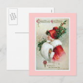 "Weihnachtsgrüße" Vintag Feiertagspostkarte (Vorne/Hinten)