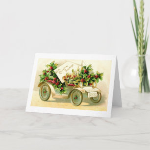 Weihnachtsgrüße Vintage Auto Feiertagskarte