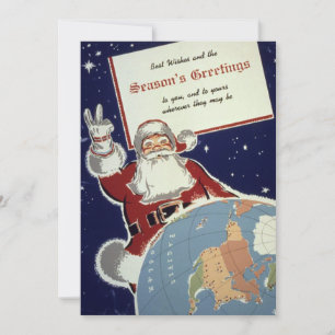 Weihnachtsgrüße Vintage-Karte Feiertagskarte