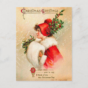 Weihnachtsgrüße Vintage Postkarte