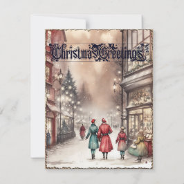 Weihnachtsgrüße Vintage Weihnachtskarte Feiertagskarte