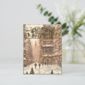 Weihnachtsgrüße Vintage Weihnachtskarte Feiertagskarte (Stehend Vorderseite)
