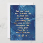 Weihnachtsgrüße Vögel Holly Imitate Gold Mitteilungskarte (Rückseite)