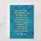 Weihnachtsgrüße Vögel Holly Imitate Gold Mitteilungskarte (Rückseite)