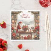 Weihnachtsgrüße vom Flughafen Serviette (Beispiel)