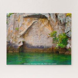 Weihnachtsgrüße vom Maori-See in Neuseeland Puzzle