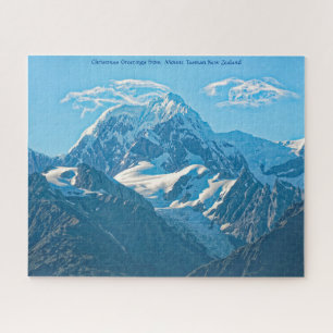 Weihnachtsgrüße vom Mount Tasman Neuseeland Puzzle