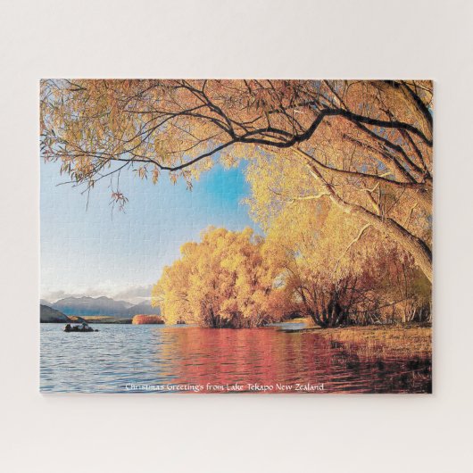 Weihnachtsgrüße vom Tekapo-See Neuseeland Puzzle (Horizontal)