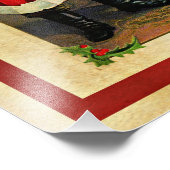 Weihnachtsgrüße vom Weihnachtsmann Fotodruck (Ecke)