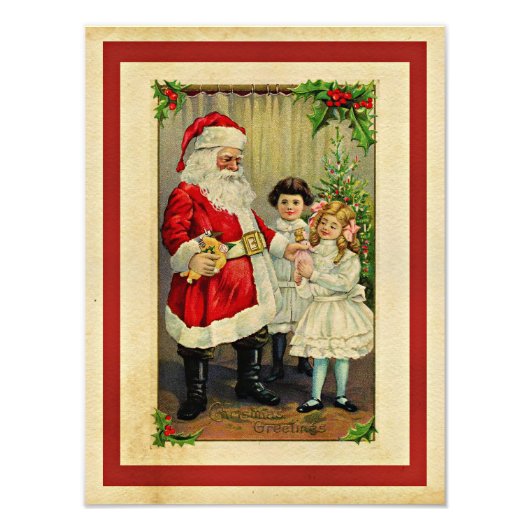 Weihnachtsgrüße vom Weihnachtsmann Fotodruck (Vorne)