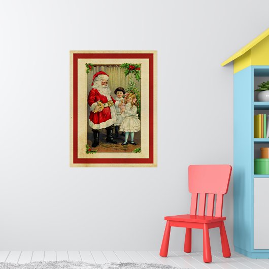 Weihnachtsgrüße vom Weihnachtsmann Poster (Kinderzimmer 1)