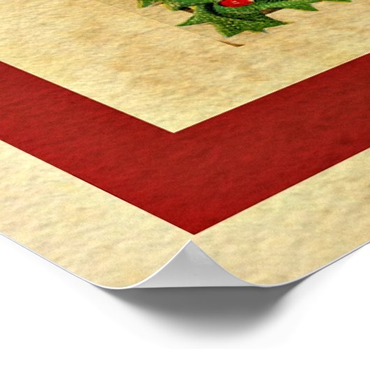 Weihnachtsgrüße vom Weihnachtsmann Poster (Ecke)