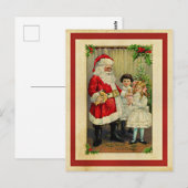 Weihnachtsgrüße vom Weihnachtsmann Postkarte (Vorne/Hinten)
