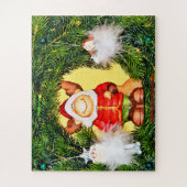 Weihnachtsgrüße vom Weihnachtsmann Puzzle (Vertikal)