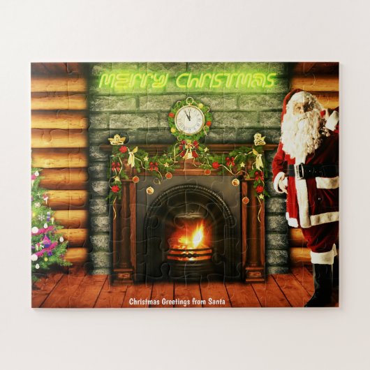 Weihnachtsgrüße vom Weihnachtsmann Puzzle (Horizontal)