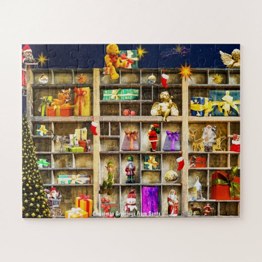 Weihnachtsgrüße vom Weihnachtsmann Puzzle (Horizontal)