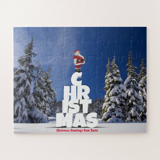 Weihnachtsgrüße vom Weihnachtsmann Puzzle (Horizontal)