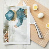 Weihnachtsgrüße von Ellen Clapsaddle Geschirrtuch (Viertel Falte)