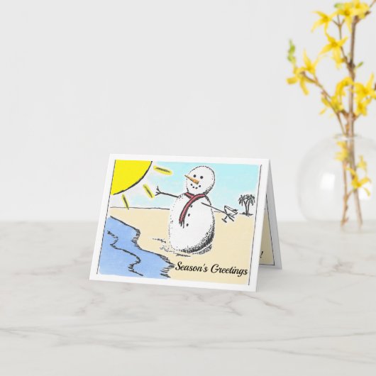 Weihnachtsgrüße von Florida Weihnachtskarten Karte (Gelbe Blume)