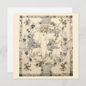 Weihnachtsgrüße von Jessie Marion King Feiertagskarte (Vorne/Hinten)