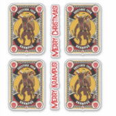 Weihnachtsgrüße von Krampus Sign Carry Toys Aufkleber (Vorderseite)