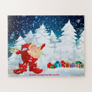 Weihnachtsgrüße von Mama und Papa Puzzle
