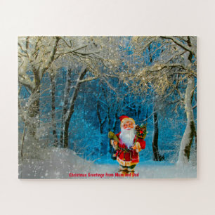 Weihnachtsgrüße von Mama und Vater Puzzle