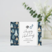 Weihnachtsgrüße von Nautical Ships Postkarte (Stehend Vorderseite)