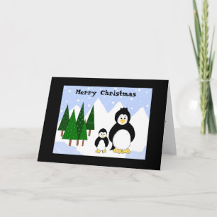 Weihnachtsgrüße von Pinguinen Feiertagskarte