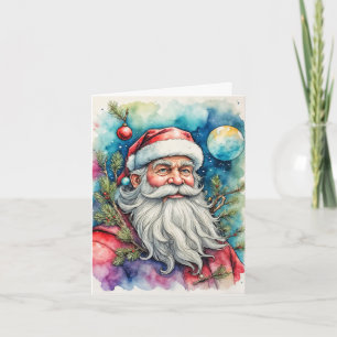 Weihnachtsgrüße von Santa Claus Feiertagskarte