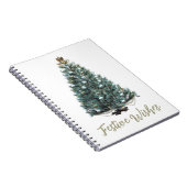 Weihnachtsgrüße. Weihnachtsbaum-Design Notizblock (Rechte Seite)