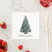 Weihnachtsgrüße. Weihnachtsbaum-Design Serviette (Beispiel)