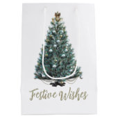 Weihnachtsgrüße. Weihnachtsbaum Mittlere Geschenktüte (Rückseite)