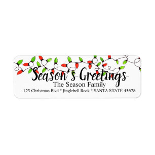 Weihnachtsgrüße-Weihnachtsblumen-Label