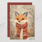 Weihnachtsgrüße Weihnachtskarte Weihnachtsfox Feiertagskarte (Vorne/Hinten)