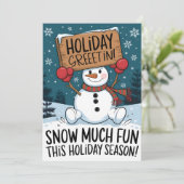 Weihnachtsgrüße - Weihnachtskarten Feiertagskarte (Stehend Vorderseite)