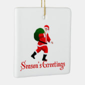 Weihnachtsgrüße - Weihnachtsmann Keramikornament (Rechts)