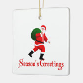 Weihnachtsgrüße - Weihnachtsmann Keramikornament (Links)