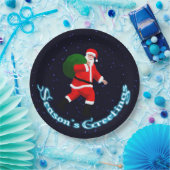 Weihnachtsgrüße - Weihnachtsmann Pappteller (Party)