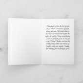 Weihnachtsgrüße - Weihnachtsmann und Hirsche Feiertagskarte (Innenseite)