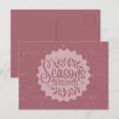 Weihnachtsgrüße Weihnachtsskript Postkarte (Vorne/Hinten)