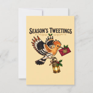 Weihnachtsgrüße Wiedehopf Vogel Festtagsgrüße Dankeskarte